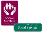 Social Services Door Signs