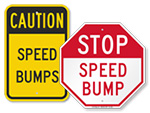 Speed Bump MPH Speed Limit Signs