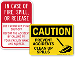 Chemical Spill Signs