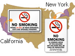 State Specific No Smoking Signs 
