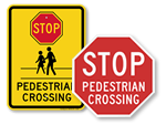 Stop Pedestrian Signs