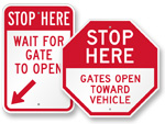 STOP Gate Signs