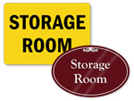 Storage Room Signs and Stock Room Signs