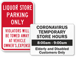 Store Parking Signs
