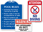 Swimming Pool Signs