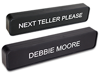 Double Sided Teller Sign