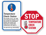 Temperature Check Signs