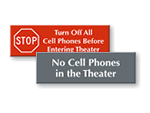 No Cell Phones Signs For Theater