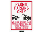 Traditional Parking Permit Signs