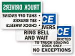 Truck Driver Policy Signs