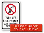 Turn Off Cell Phone Signs