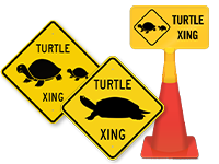 Turtle Crossing Signs