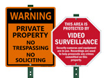 Video Surveillance Yard Signs