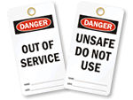 Danger Vinyl Inspection Tags 