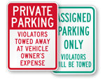 Violators Will Be Towed Signs