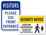 Visitors Entrance Signs