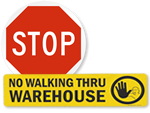 Warehouse Floor Stop Signs