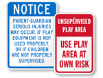 Park Warning Signs