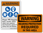 Warning PPE Signs