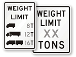 Weight Limit Signs