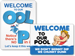 Welcome To Our Pool Signs