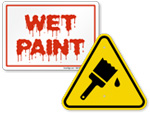 Wet Paint Signs