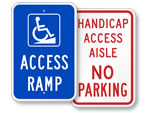Wheelchair Access Ramp Signs