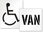Handicap Stencils and Pavement Signs
