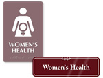 Women's Health Door Signs