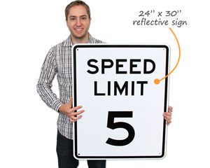 24x30 inch Reflective Speed Limit Signs