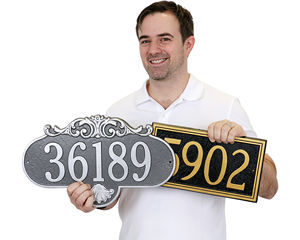 Rochelle Architectural House Number & Lawn Plaques
