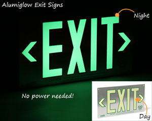 AlumaGlow Exit Signs