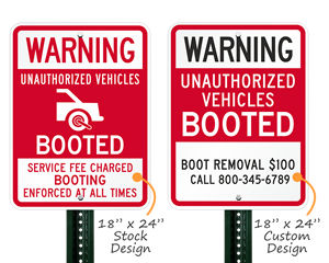 Auto boot signs