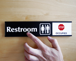 Bathroom Slider Sign