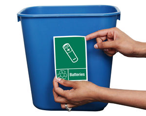 Battery recycling labels