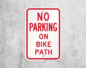 Bike lane signs
