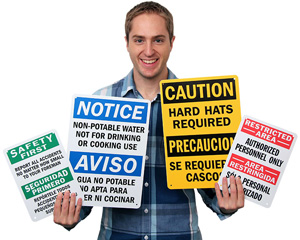 Bilingual Safety Signs