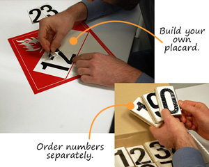 Blank 4-Digit DOT Hazmat Placards and Numbering Kits
