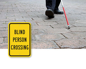 Blind Person Crossing Signs