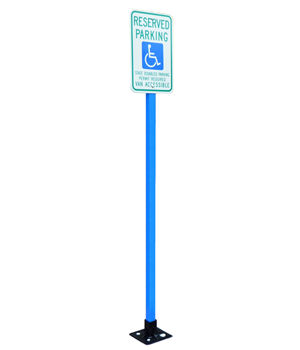 Blue Plastic Sign Posts