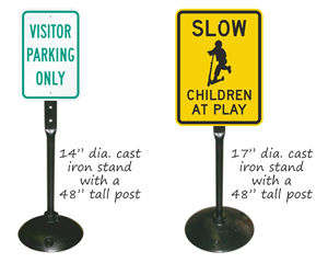 Cast iron sign bases