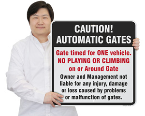 Caution! Automatic Gates Gate