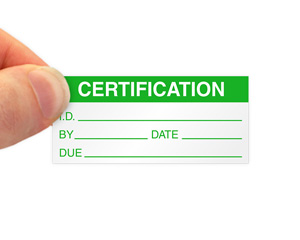 certification id label