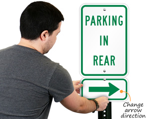 Change parking arrow sign direction