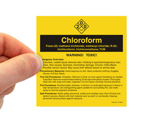 Chloroform Identification Label