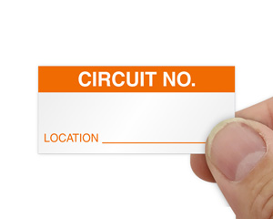 Circuit Number Calibration Labels