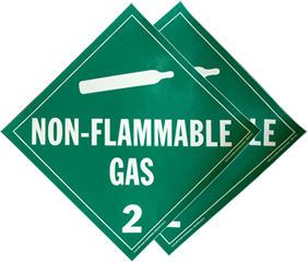 Class 2 Non-Flammable Gas Placards 