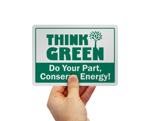 Energy Conservation Think Green Label