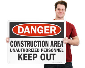 Construction safety sign
