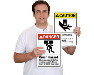Crush Hazard Signs